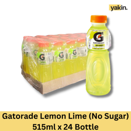Yakin Gatorade Lemon Lime (No Sugar) 515ml Bottle