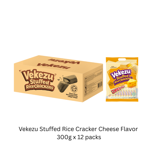 Vekezu Stuffed Rice Cracker Cheese Favour  300g x 12 packs