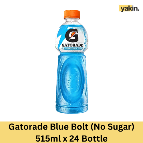 Yakin Gatorade Blue Bolt (No Sugar) 515ml Bottle