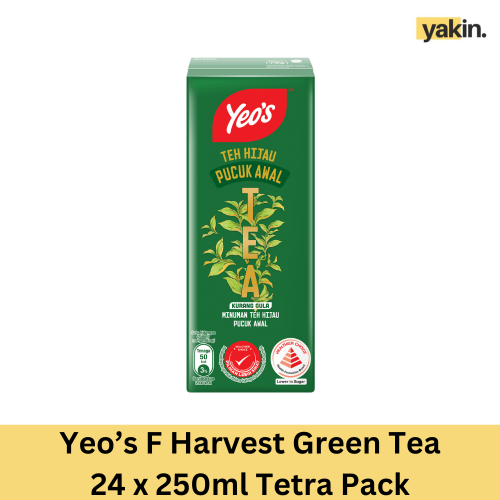 Yakin Yeo’s F Harvest Green Tea 250ml Tetra Pack